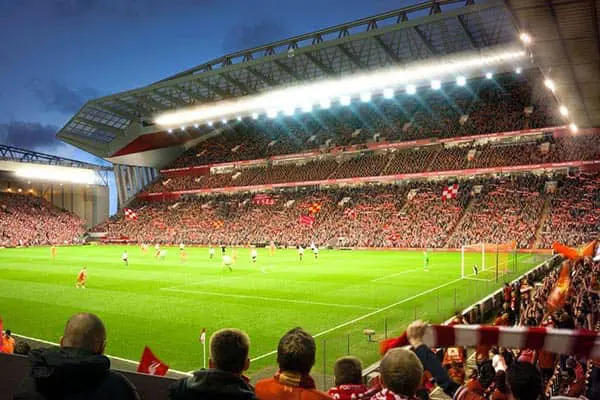 Jalkapallomatka Liverpool-stadionille
