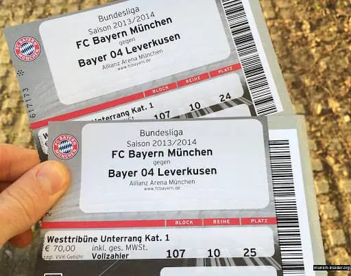 billets de football Bayern Munchen