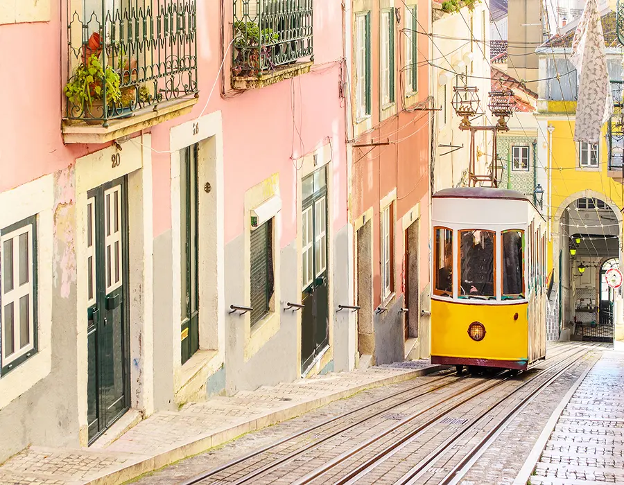 Bairro Alto district in Lisbon Portugal