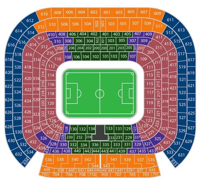Stadium map Real Madrid