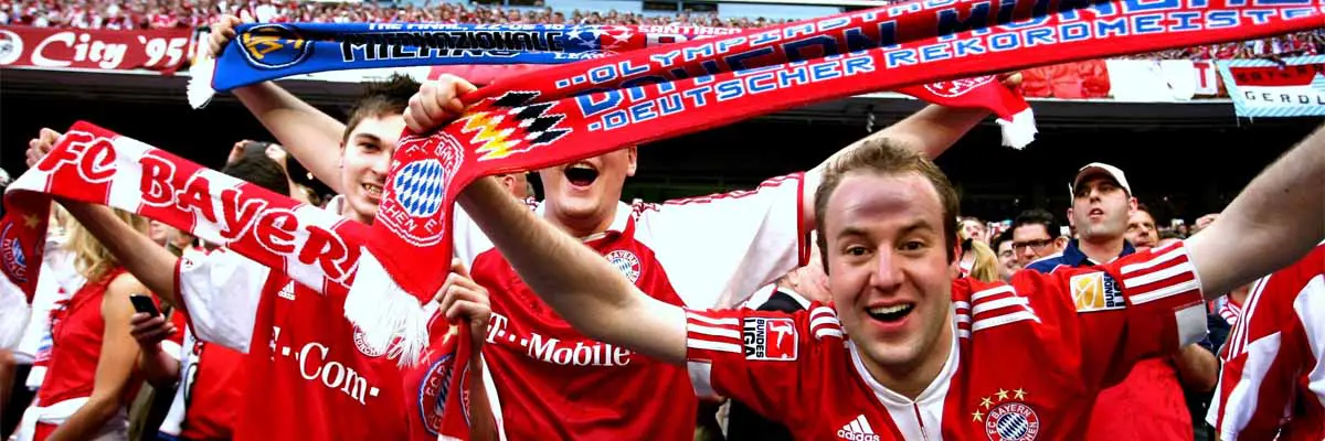 fans having fun on a football trip