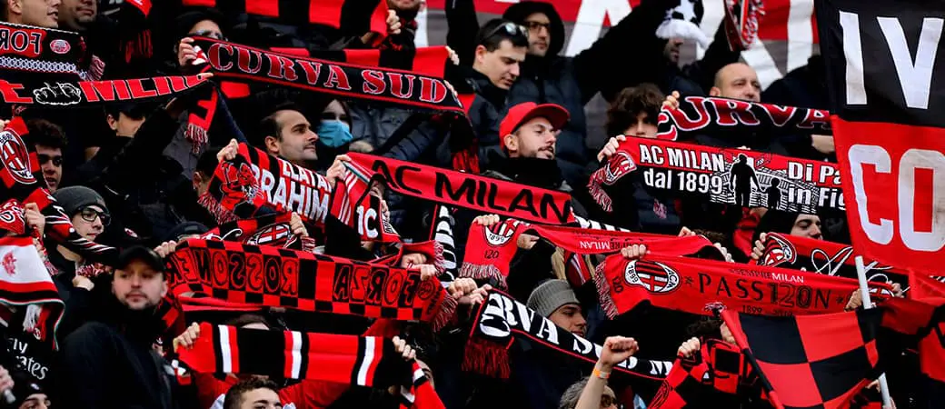 AC Milan voetbalreis fans