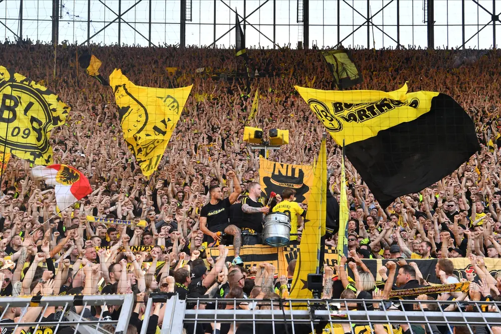 Dortmund,,Germany,-,May,14,2022:,Marcel,Schmelzer,And,Fans.