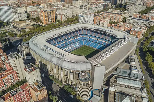Stadion van Real Madrid Santiago Bernabeu