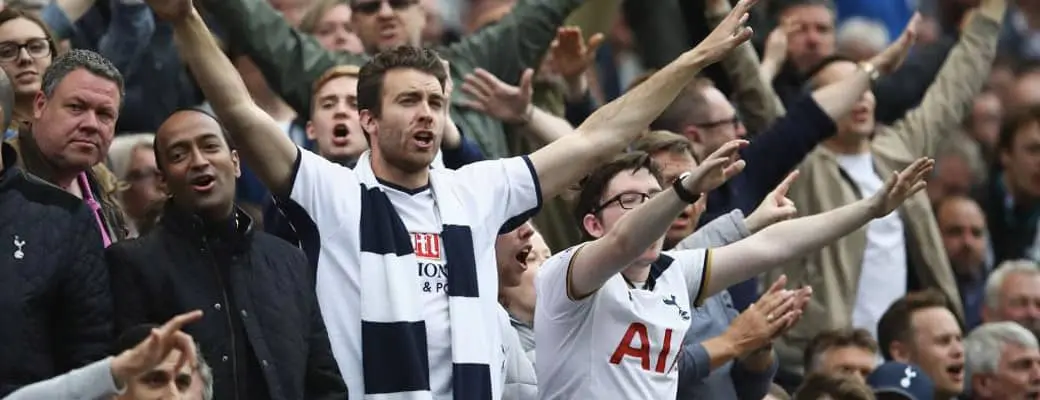 Fans tijdens voetbalreis Tottenham Hotspur
