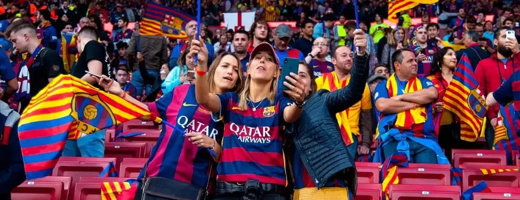 Fans camp Nou fc Barcelona fotballreise