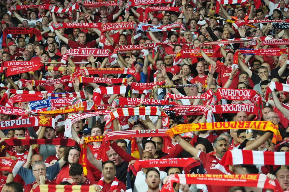Kyiv,,Ukraine,Â,May,26,,2018:,Liverpool,Football,Club,Fans Kyiv,,Ukraine,Â,May,26,,2018:,Liverpool,Football,Club,Fans