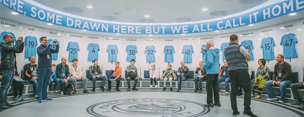 Manchester city stadion tour tijdens voetbalreis