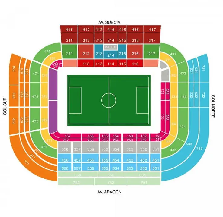 Plattegrond Mastella stadion
