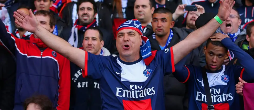 fotbollsresa Paris Saint Germain fans